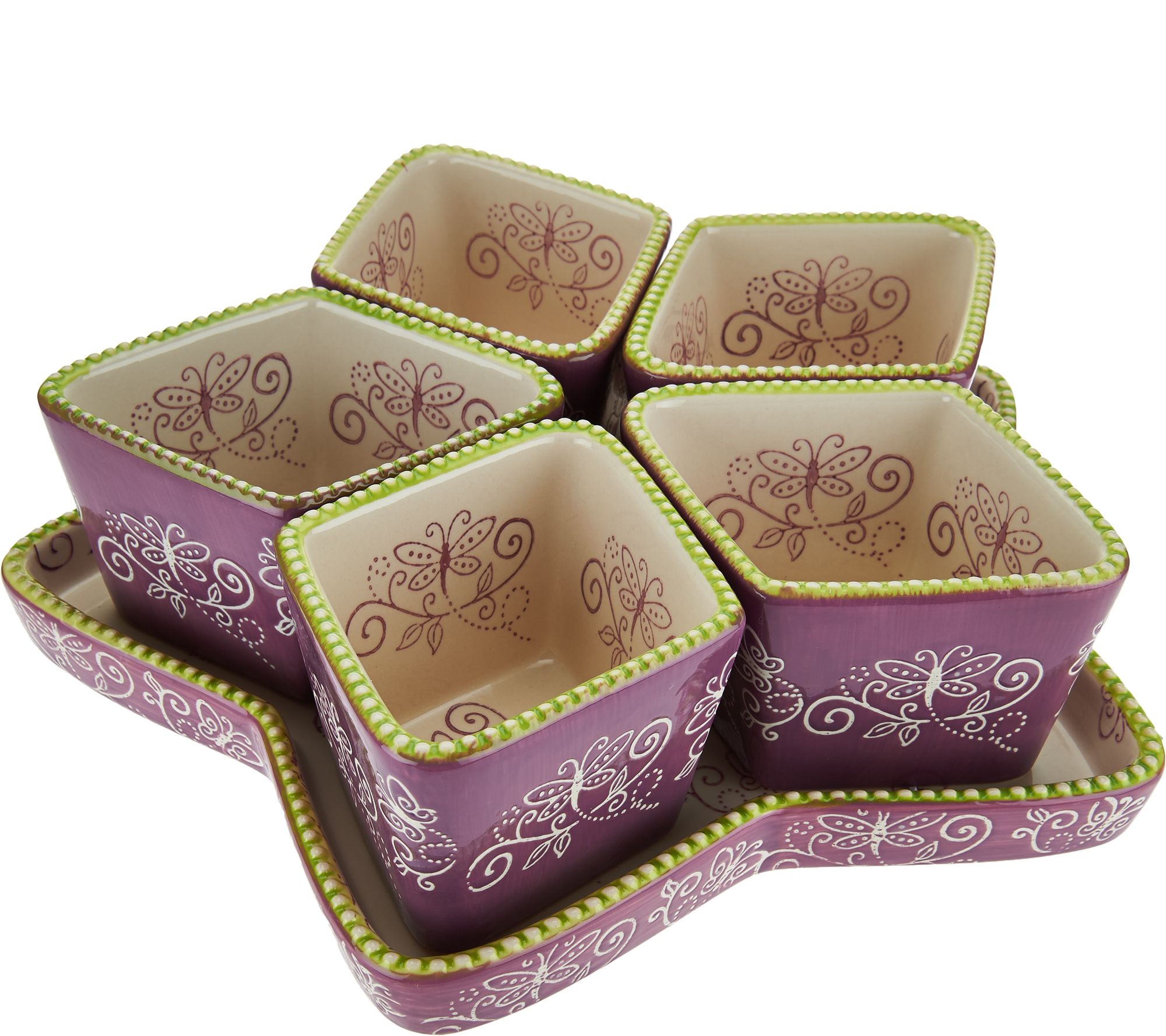 Temptations Floral Lace Divided Star Tray Page 1 —