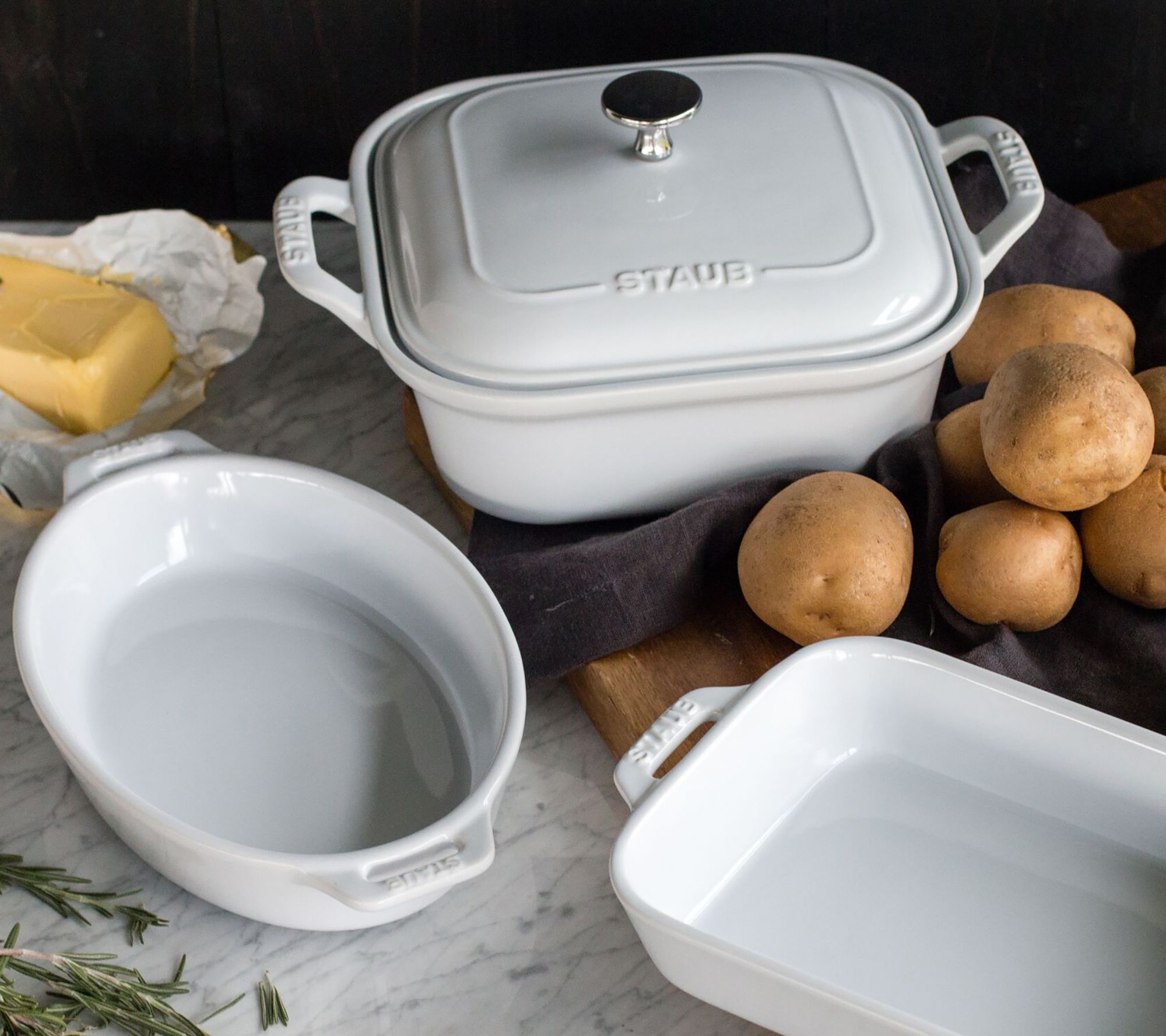 Staub Ceramic 2Piece Oval Baking Dish Set