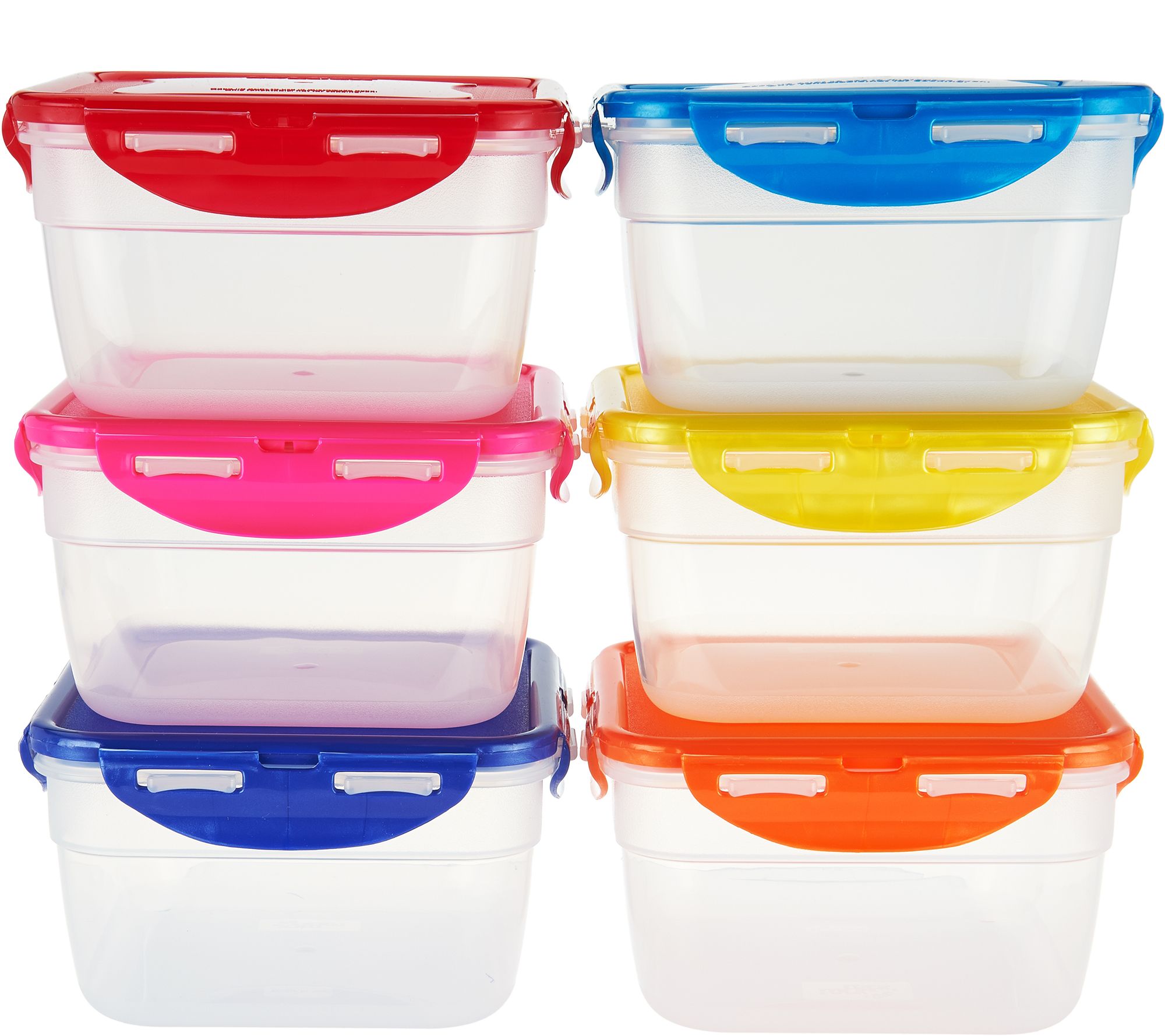 Lock & Lock 6pc Multi-Color Square Storage Set — QVC.com