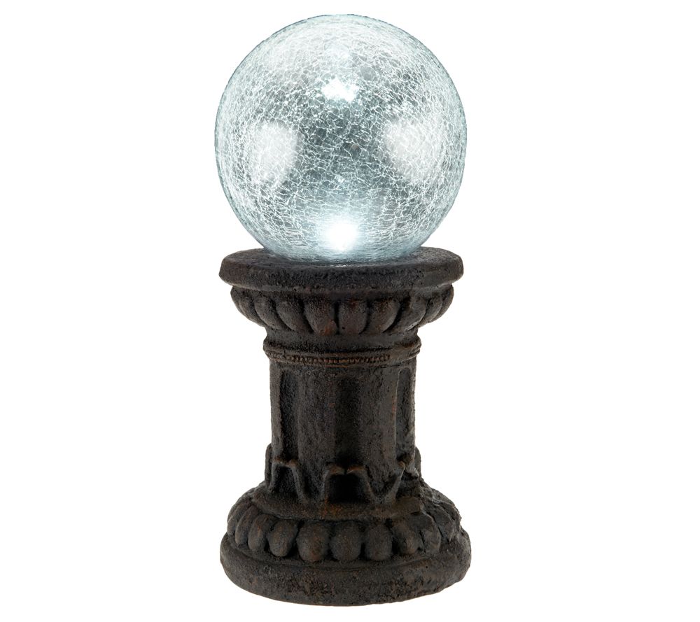 Smart Solar Crackled Glass Color Changing Gazing Ball with Stand Page