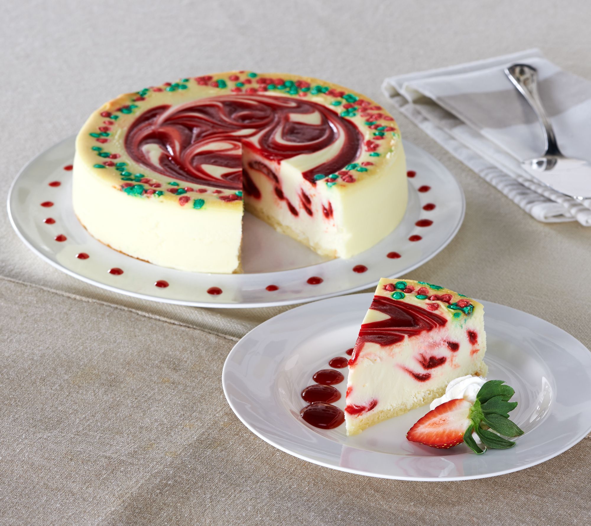 Junior's 3 lb. Christmas Swirl Cheesecake AutoDelivery Page 1 —