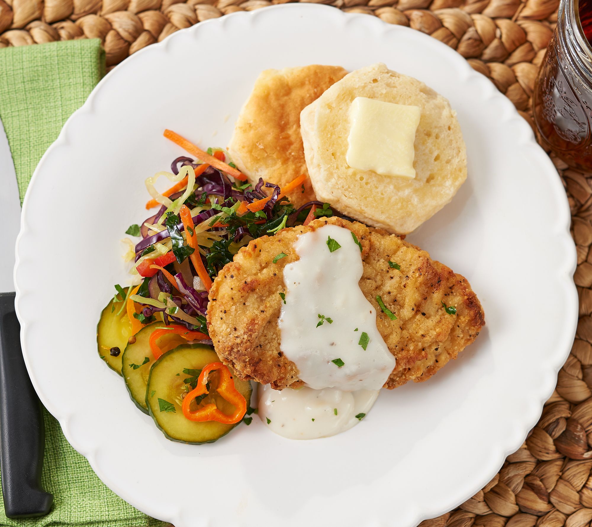 Heartland Fresh (9) 5oz Chicken Fried Chicken with Biscuits & Gravy