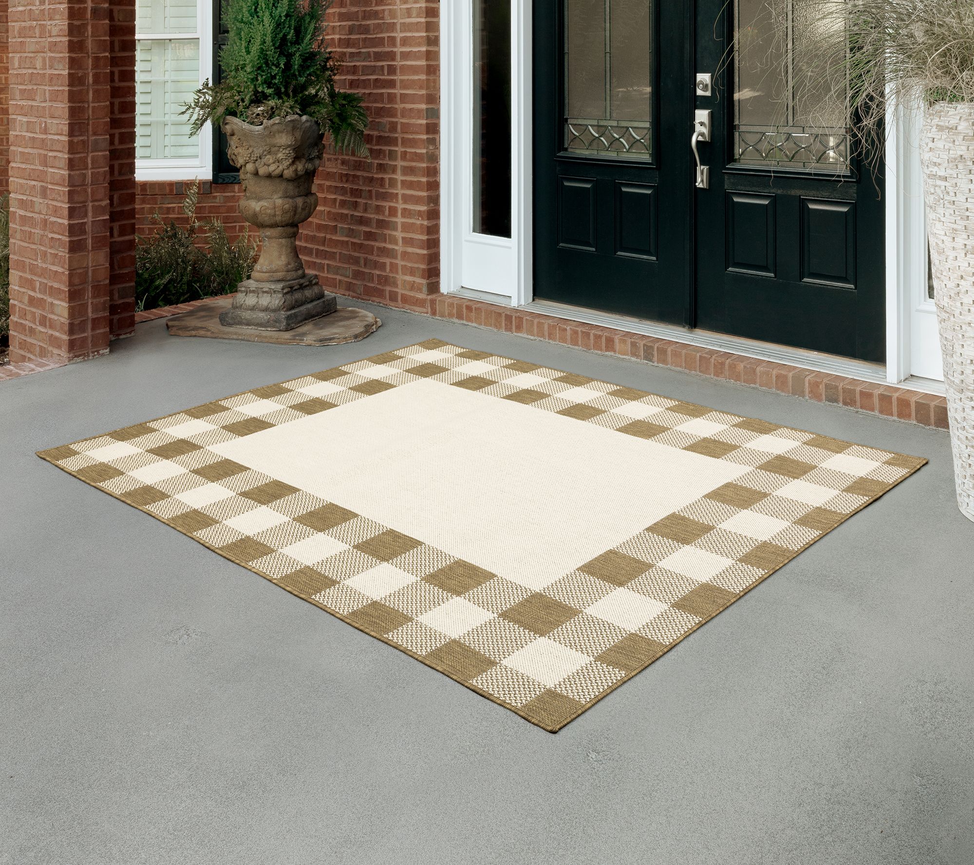 Veranda Living 7'8" x 10' Farmhouse Plaid Indoor/Outdoor Rug