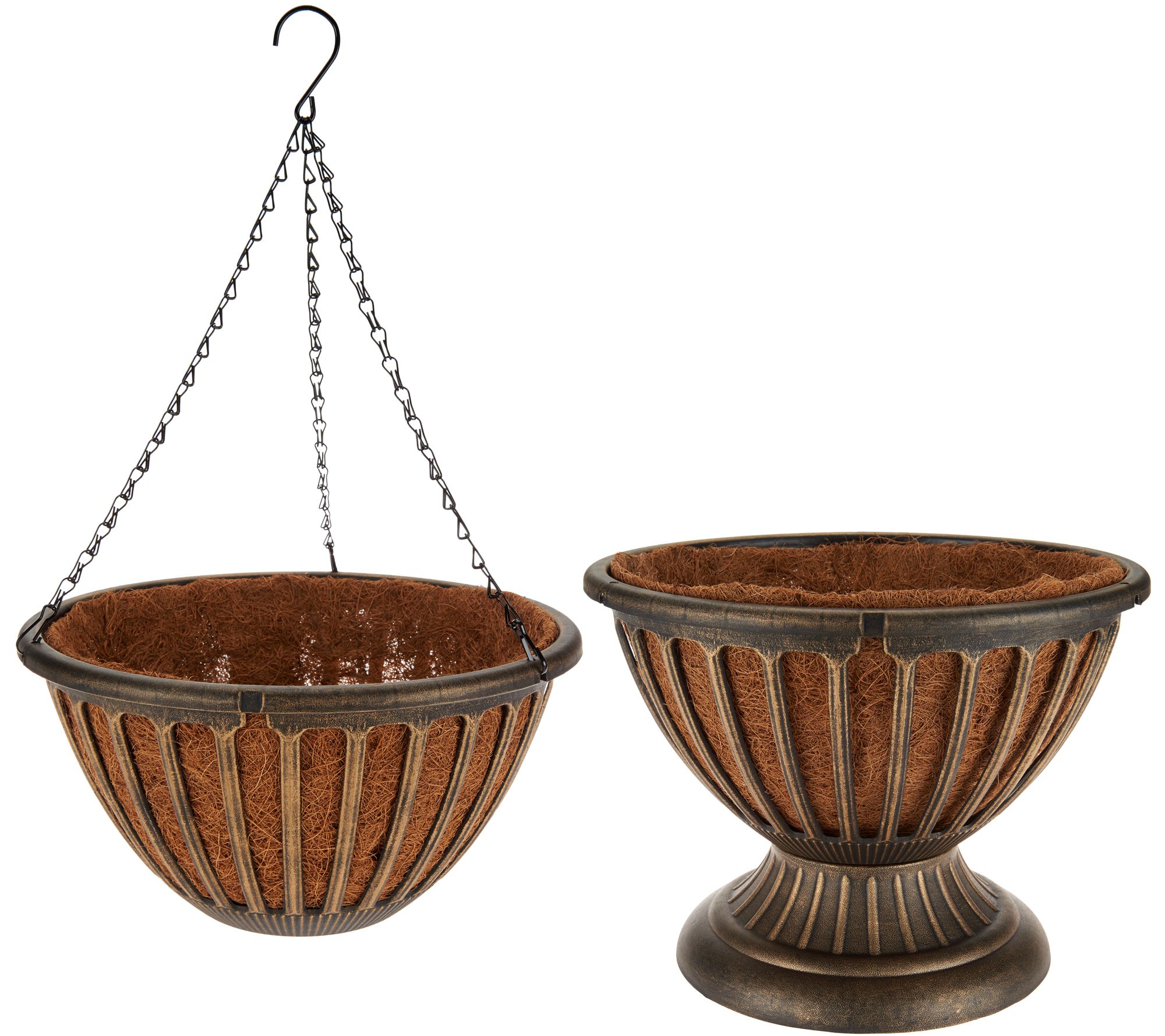 S/2 Ultimate Innovations AquaSav Urn & Hanging Basket Set Page 1