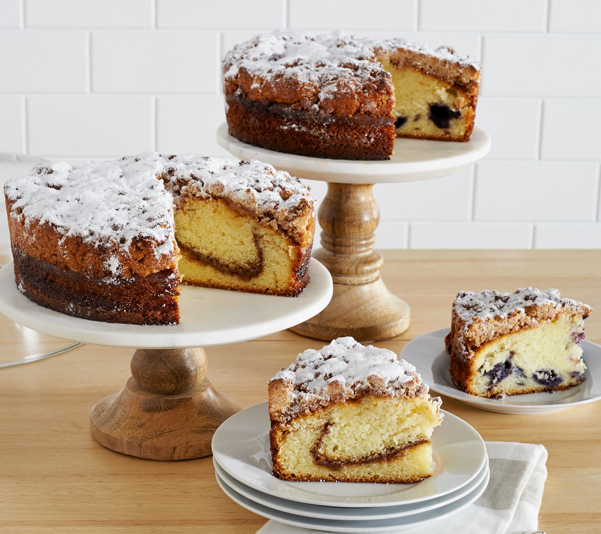 Jimmy the Baker (2) 2.2 lb. Cinnamon or Blueberry Crumb Cakes