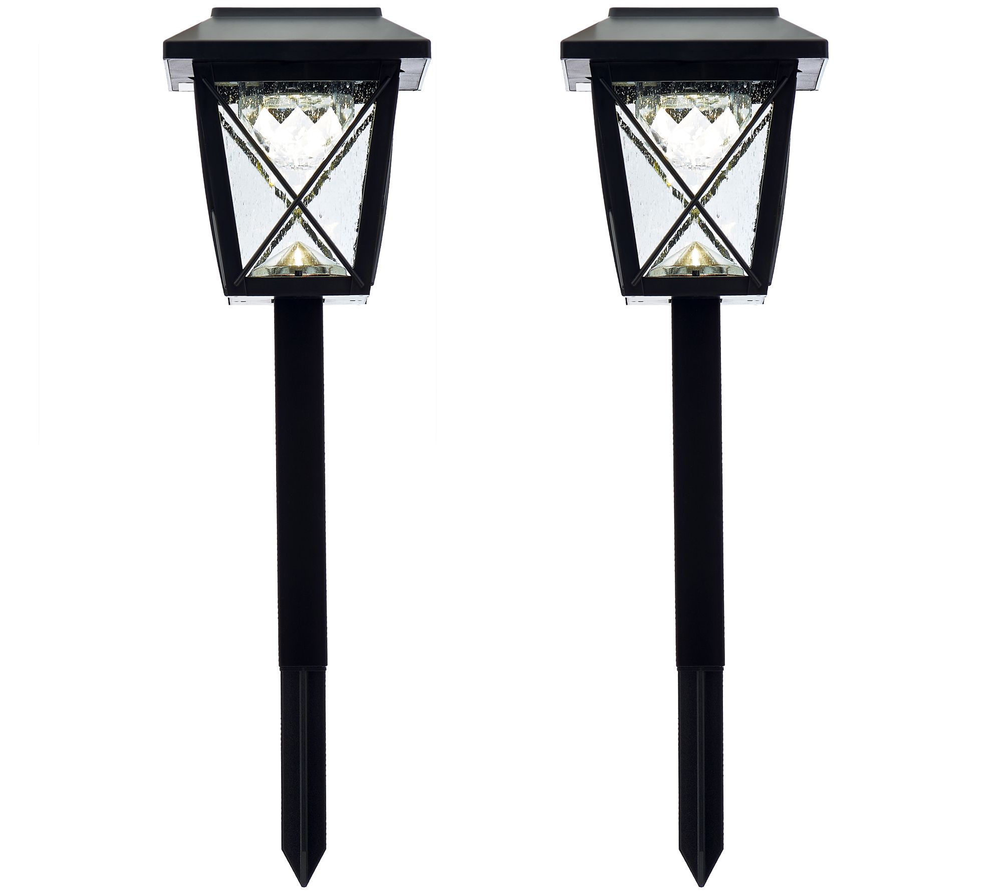 Compass Home Set of 2 Solar Rotating Pathway Lights Page 1 —