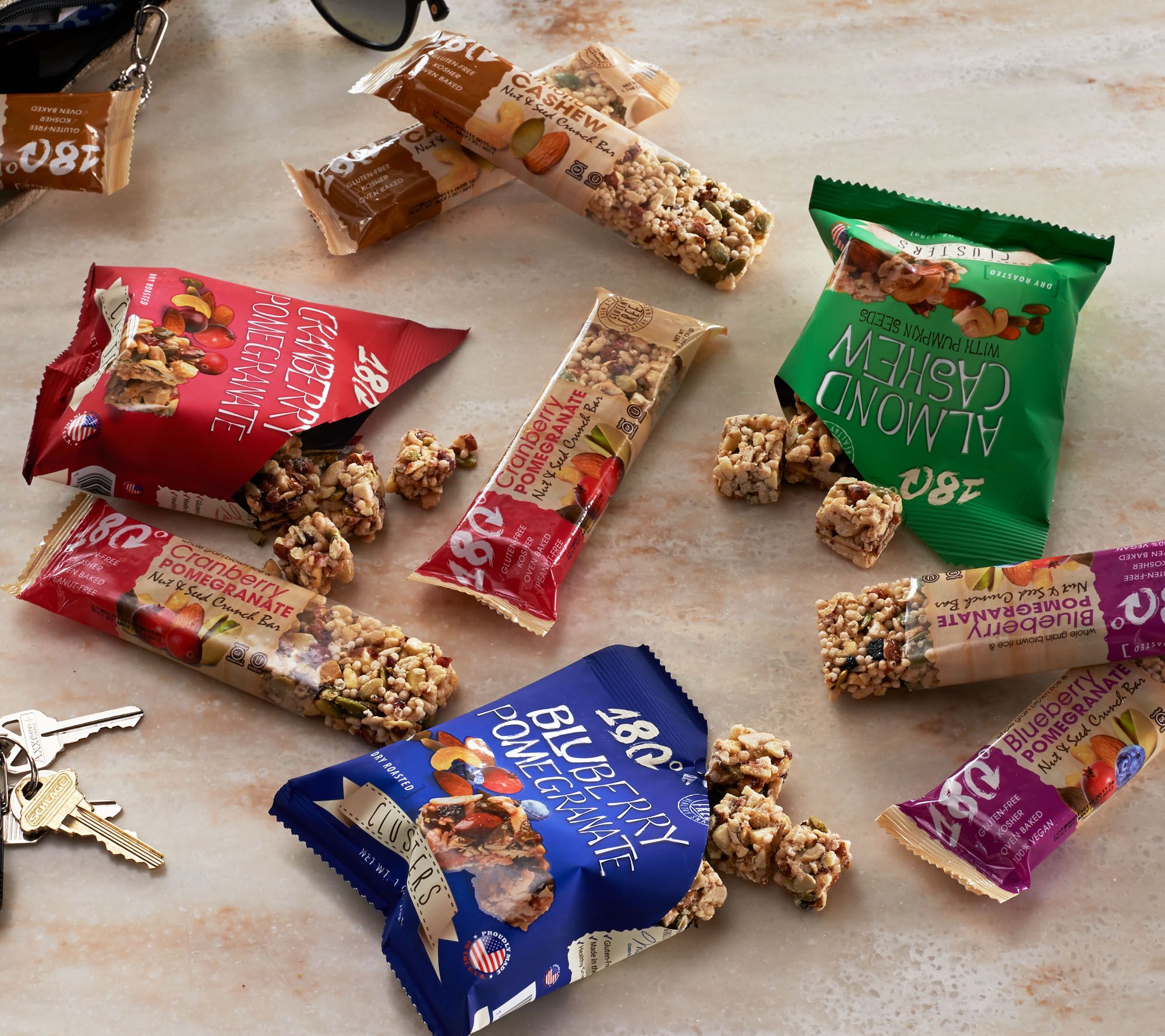 180 Snacks 18 Piece Snack Bar and Nut Cluster Combo Pack Page 1 —