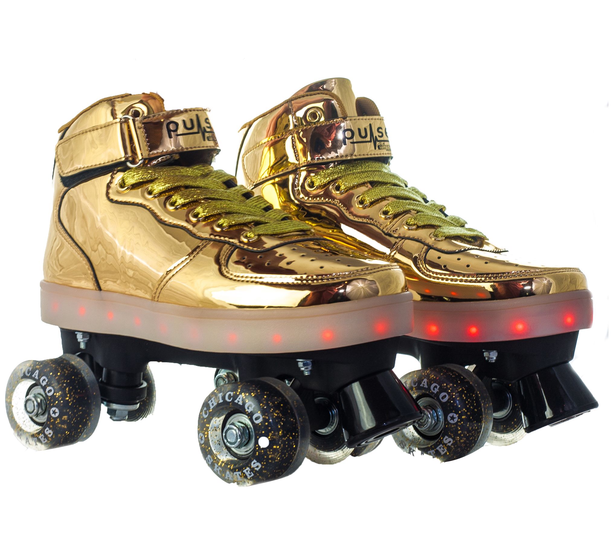 Pulse LightUp Gold Roller Skates