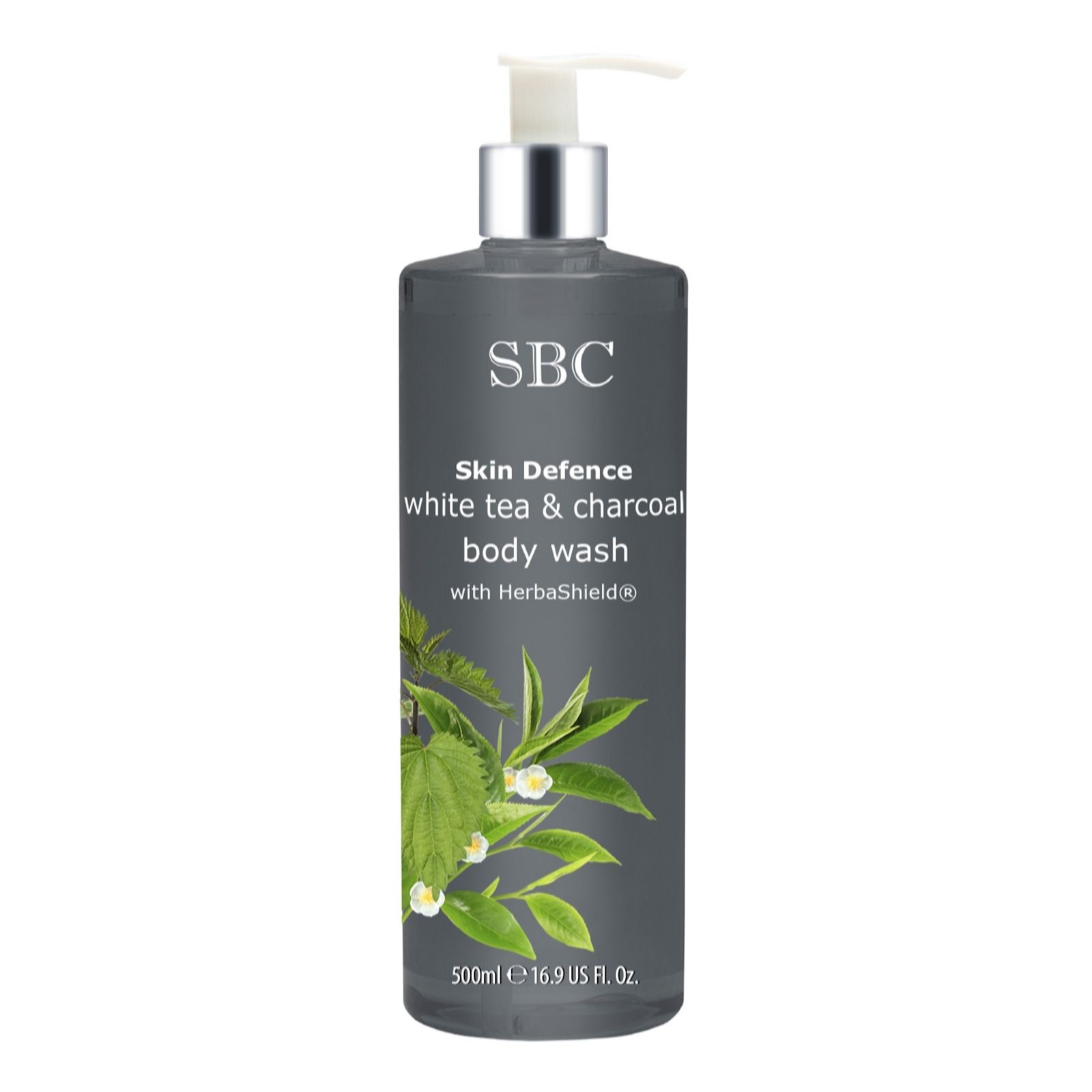 SBC White Tea & Charcoal Body Wash 500ml QVC UK