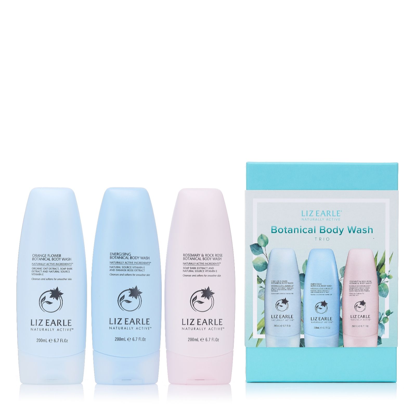 Liz Earle Botanical Body Wash Trio QVC UK