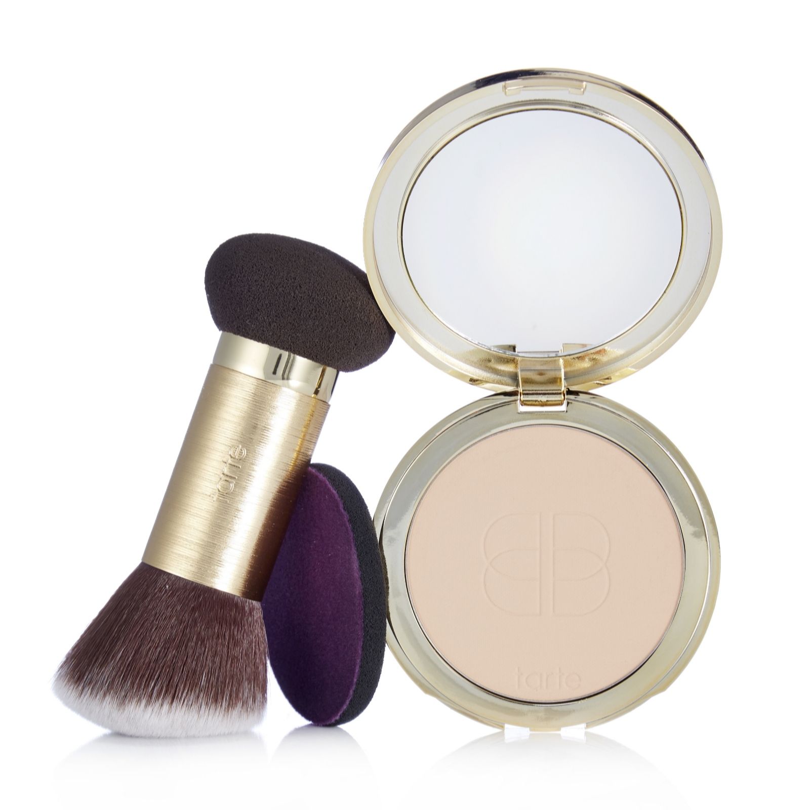 Tarte Confidence Creamy Powder Foundation with Double Ended Brush