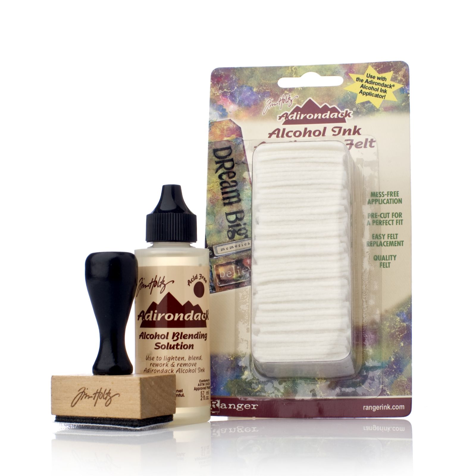 Tim Holtz Alcohol Ink Applicator Tool, Felt Pads & Blending So QVC UK