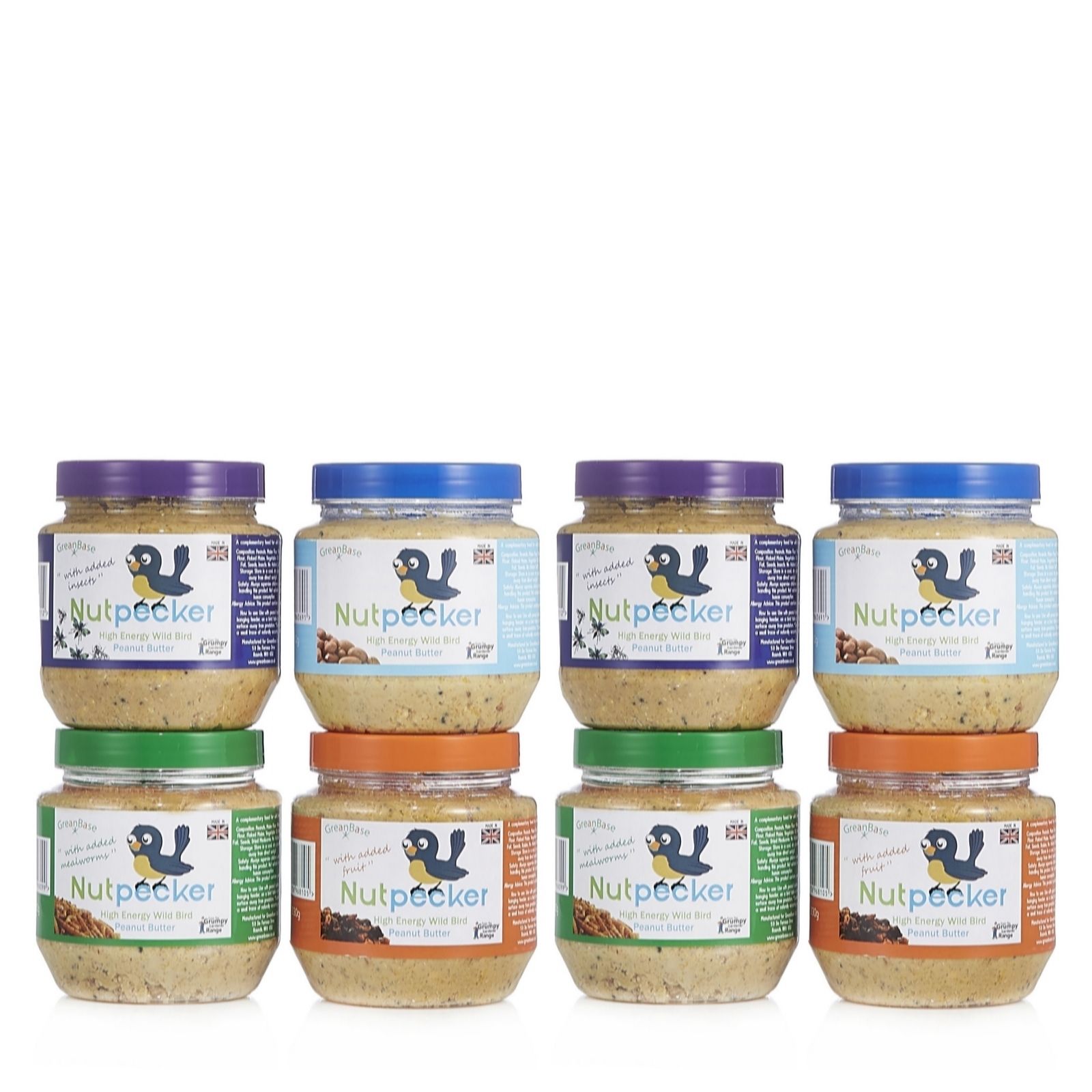 Grumpy Gardener Nut Pecker 8x Peanut Butter Bird Food QVC UK
