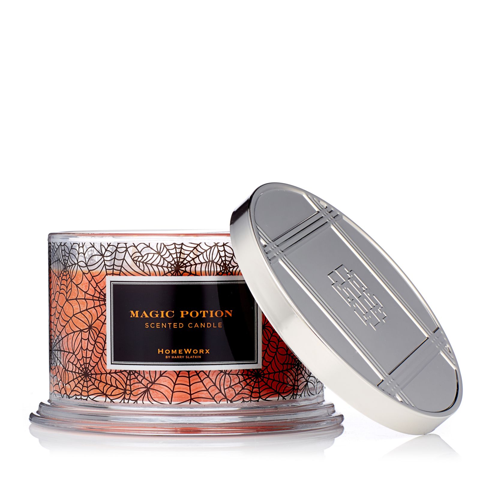 Homeworx by Harry Slatkin Halloween Magic Potion 4 Wick Candle & Holder QVC UK