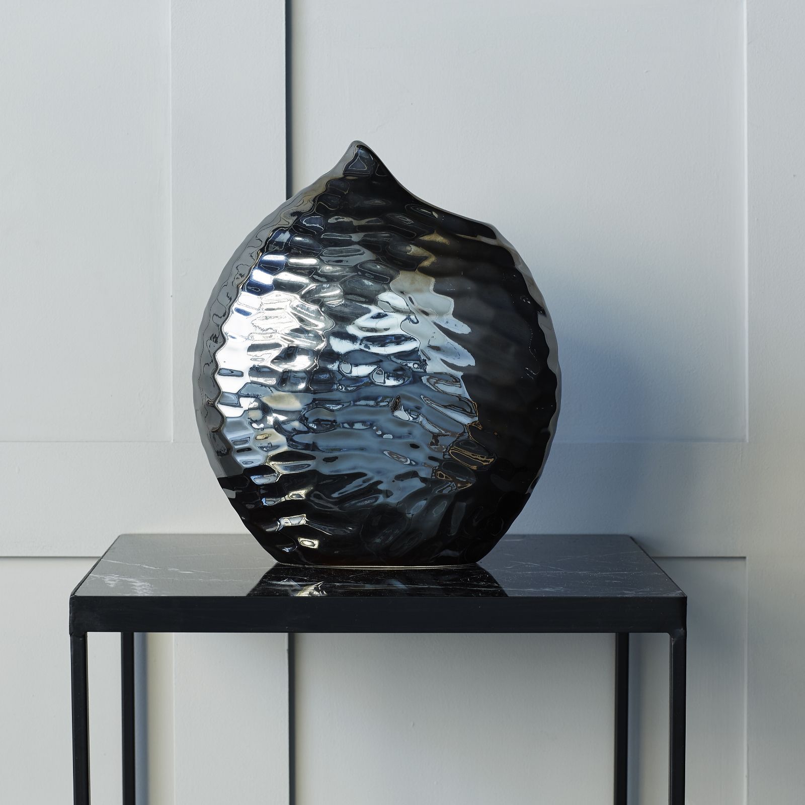K By Kelly Hoppen Metallic Zen Vase QVC UK