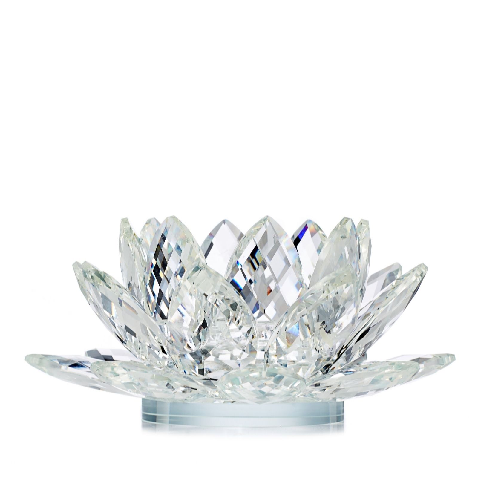 Outlet JM by Julien Macdonald Large Lotus Flower Crystal Candle Holder