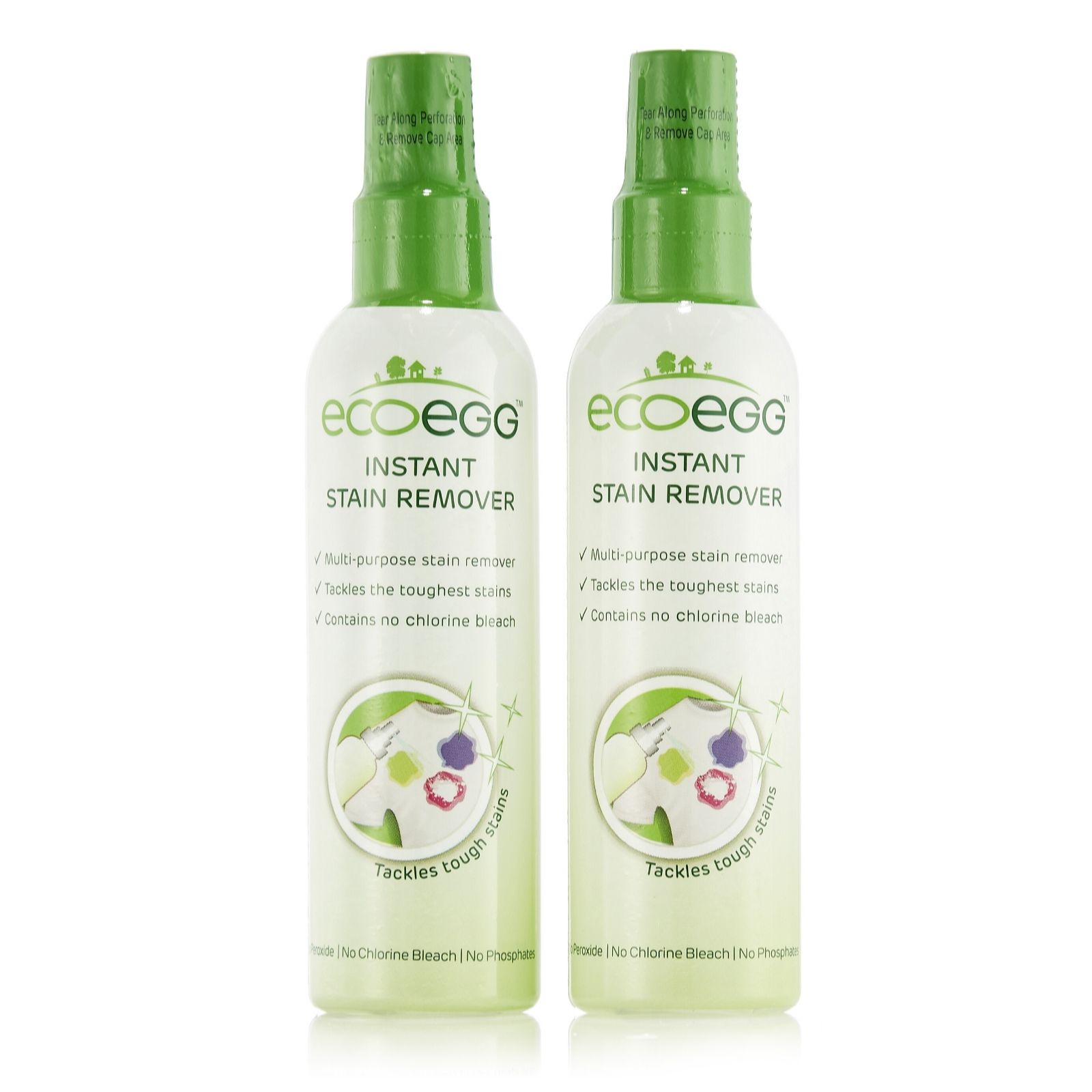 Ecoegg 2 x 120ml Instant Stain Remover Spray QVC UK