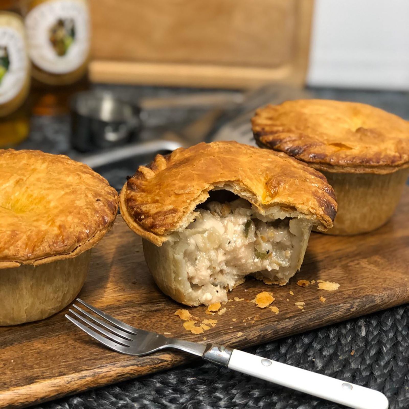 Wilfreds Pies Set of 12 Welsh Chicken Leek & Taffy Apple Cider Pies