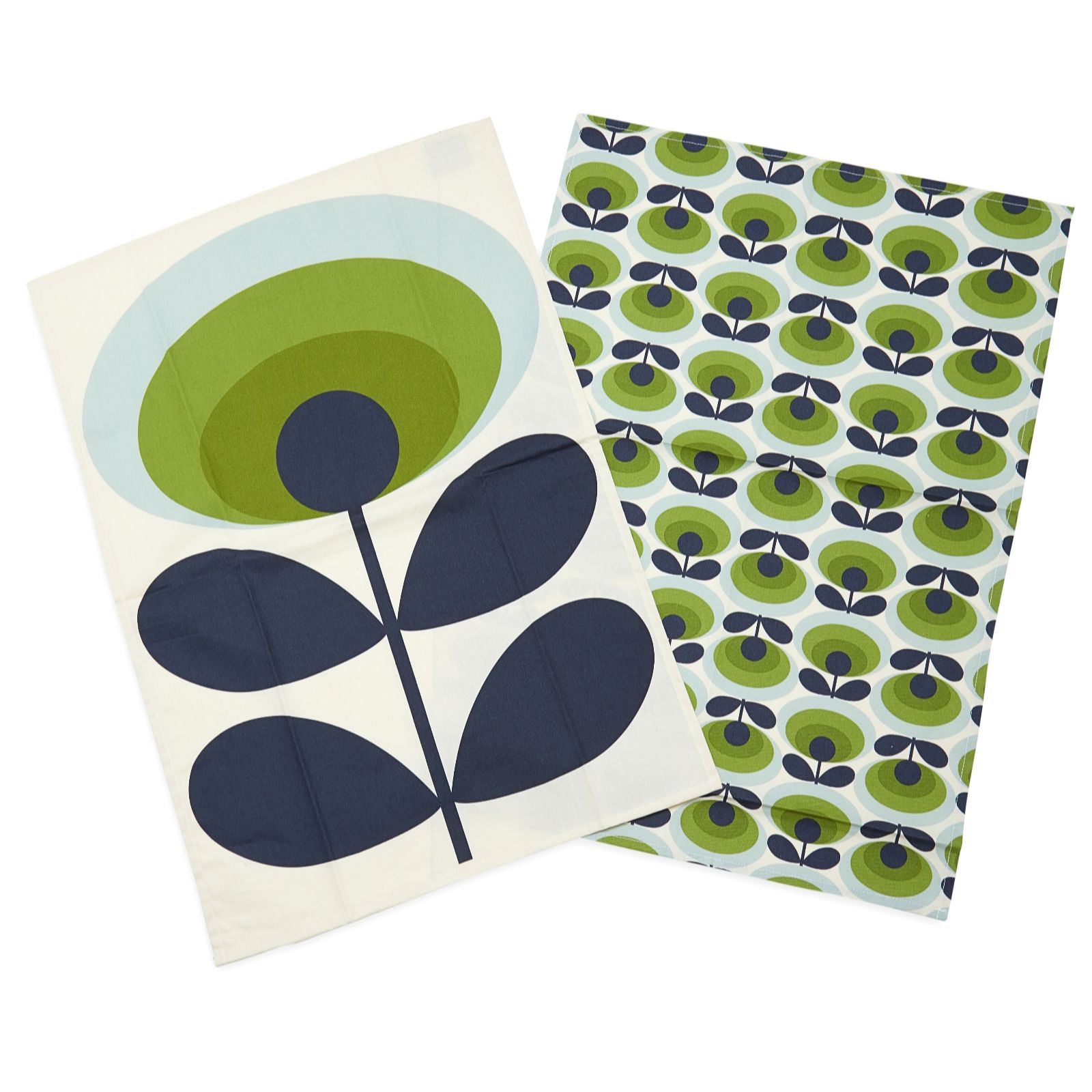 Orla Kiely Set of 2 Tea Towels QVC UK