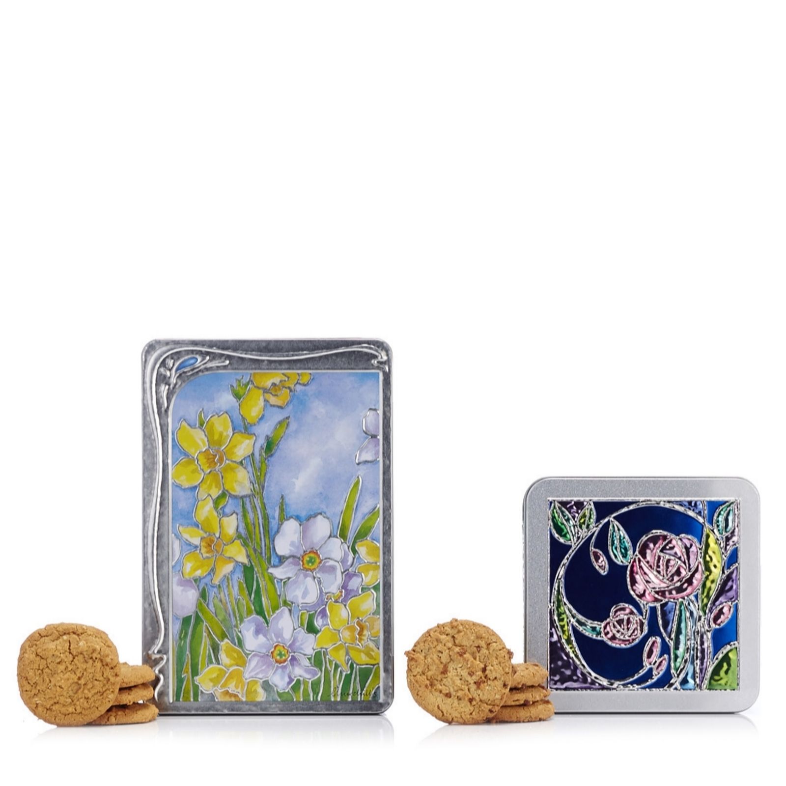 Churchill's Confectionery Set of 2 Tins with Biscuits QVC UK