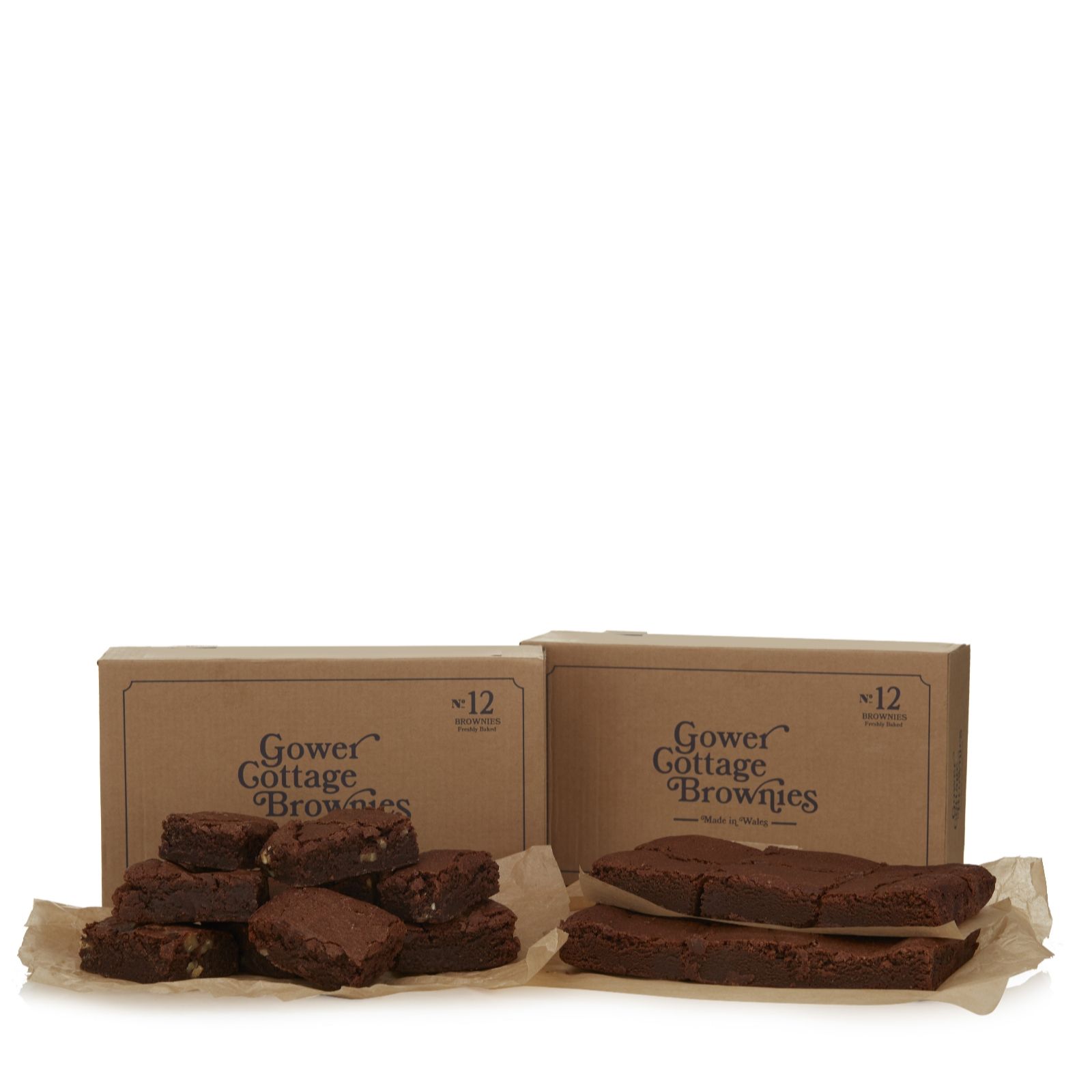 Gower Cottage 24 Piece Handmade Chocolate Brownies QVC UK