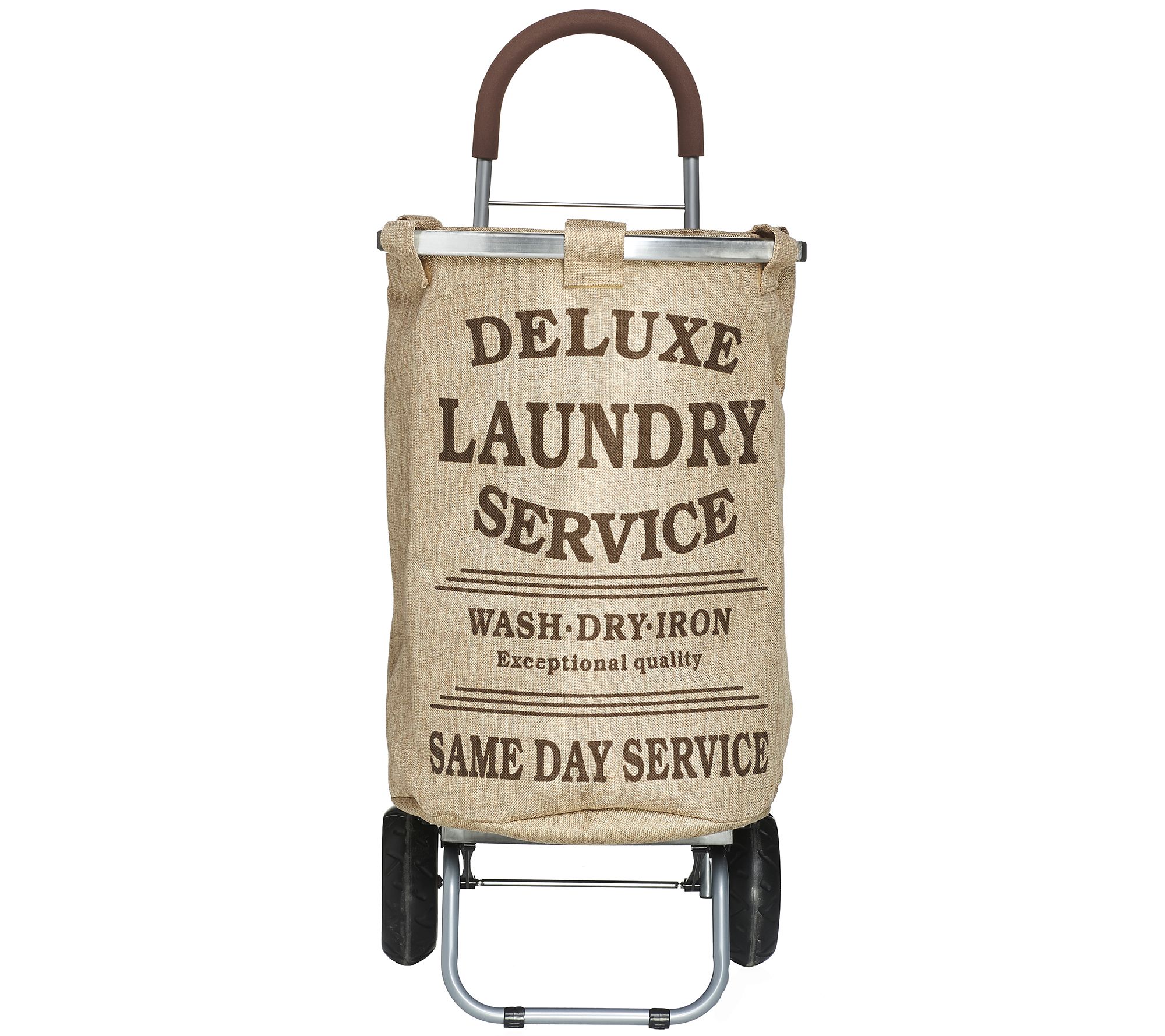 Trolley Dolly Collapsible Laundry Cart w/Removable Liner Page 1 —