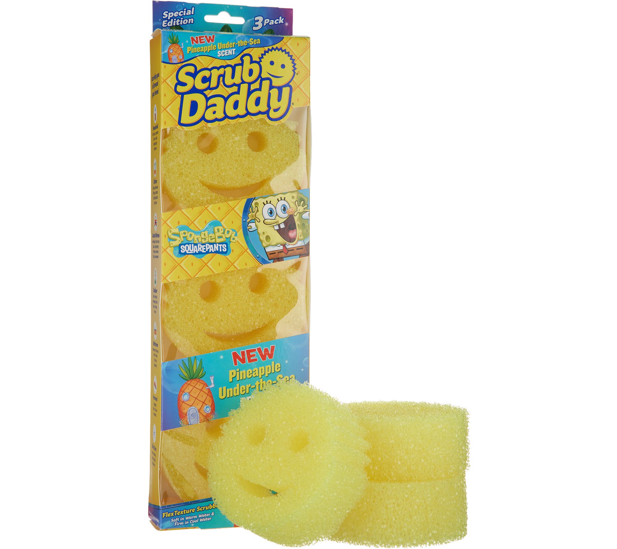 Scrub Daddy Set of 6 SpongeBob Pineapple Scented Sponges