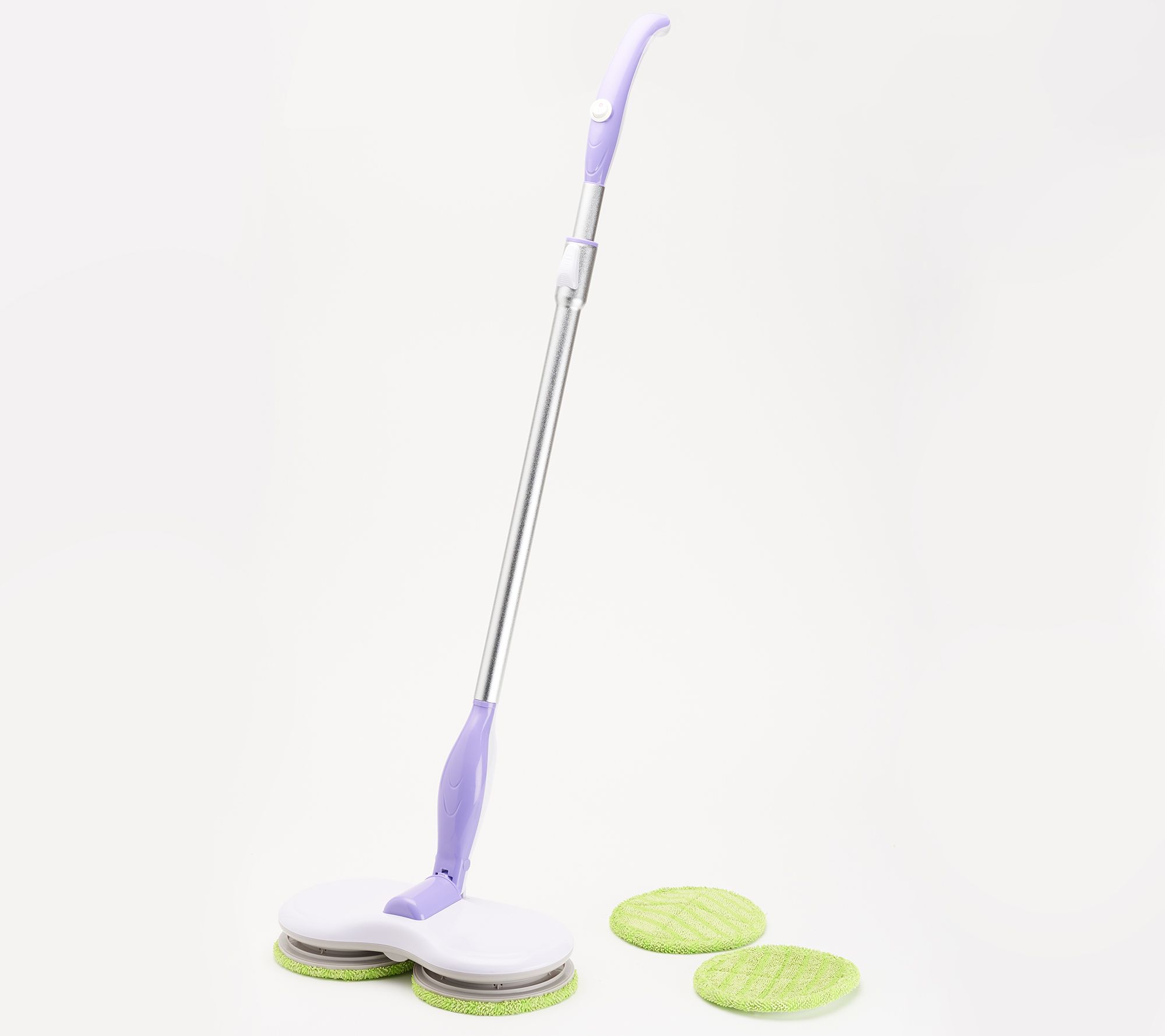 Hover Scrubber Cordless Dual Head Mop & 4 Microfiber Scrubbing Pads