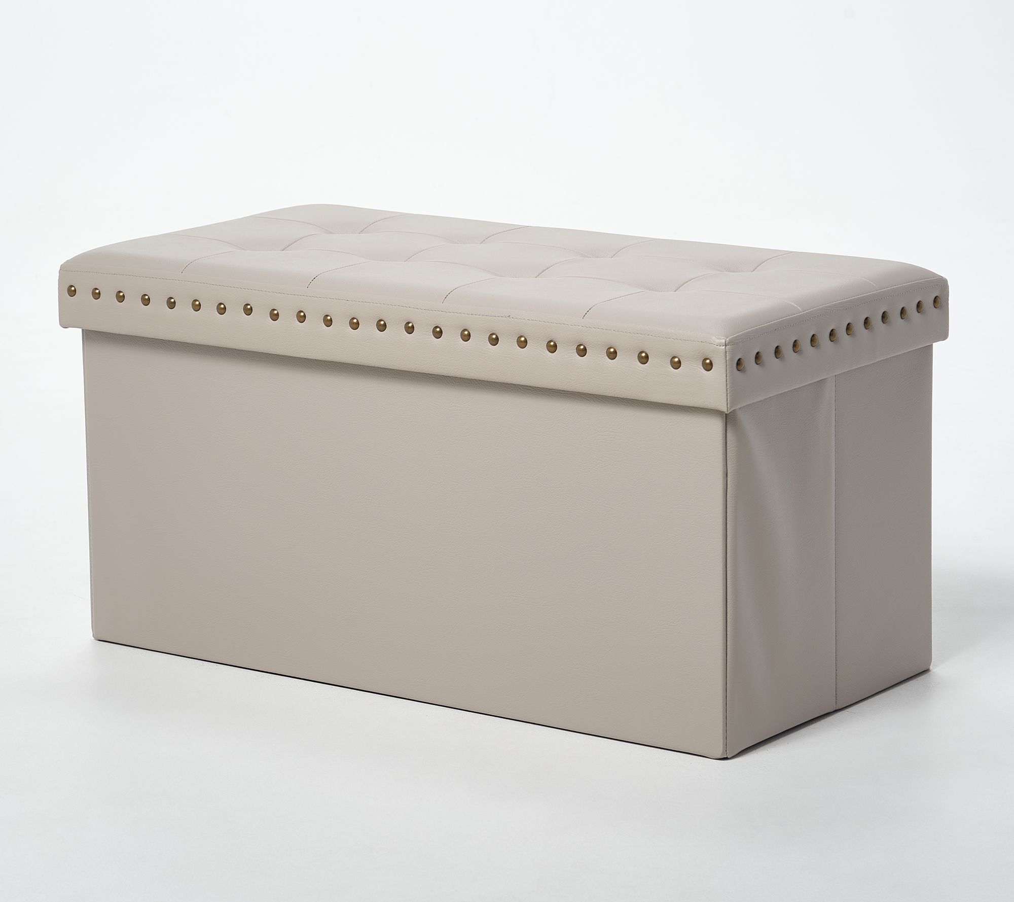Fresh Home Elements Faux Leather Storage Bench