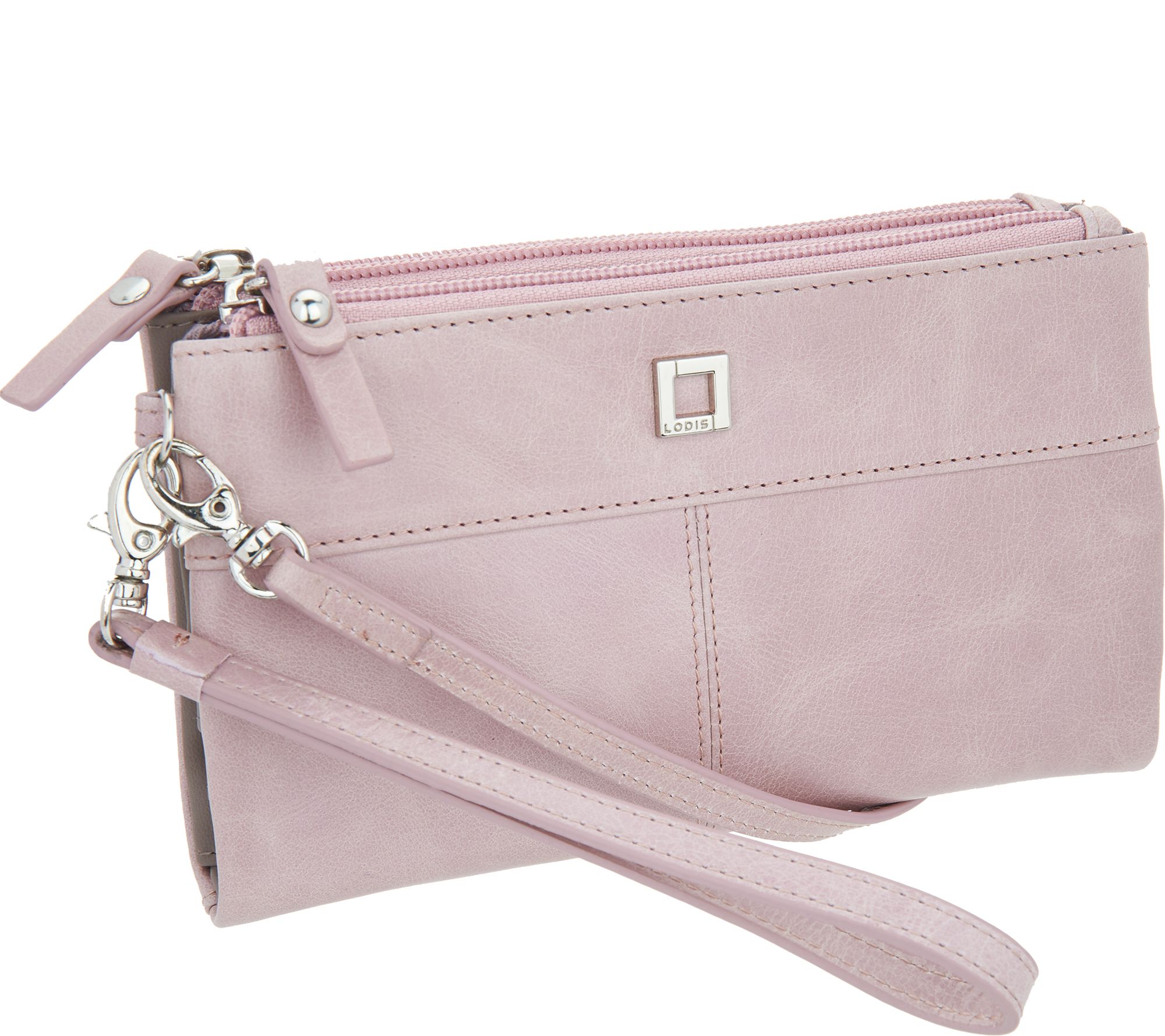 LODIS Italian Leather Wristlet and Crossbody w/ RFID Protection Page