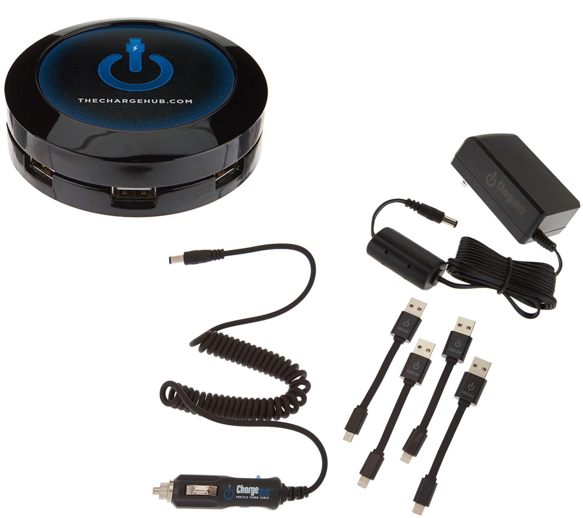 ChargeHub 7 USB Port Charging Station with Vehicle Cable Page 1 —