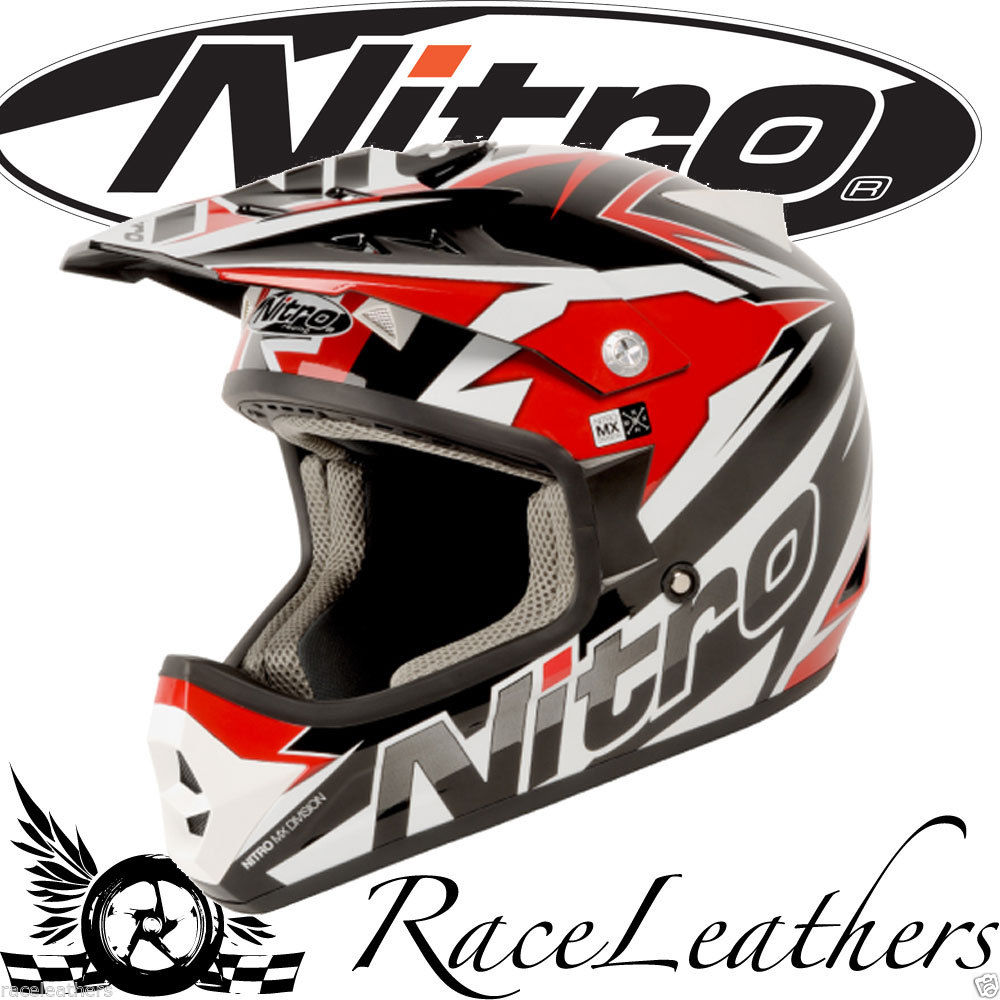Nitro Shard Rot Weiß Schwarz Motocross Mx MotoX Motorrad Mx Offroad