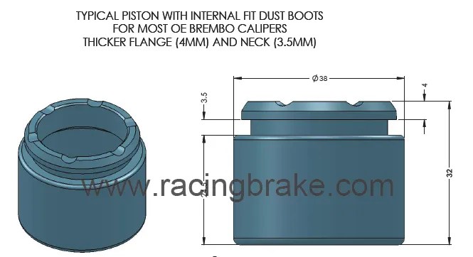 CALIPER REBUILD TECHNICAL INFO. About pistons Piston Size