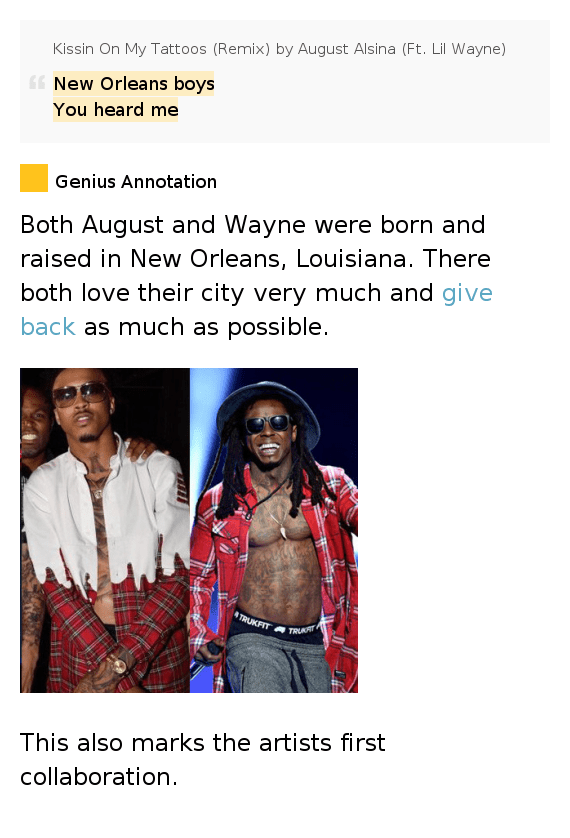 New Orleans boys / You heard me Kissin On My Tattoos (Remix)