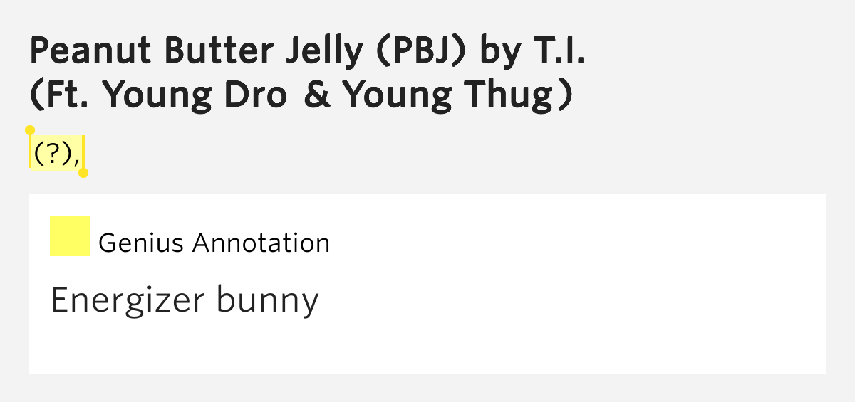 Peanut Butter Jelly (PBJ) Lyrics Meaning