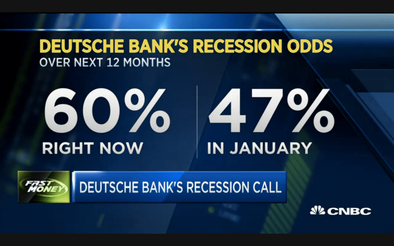 Deutsche Bank Odds of Recession 60 Over Next 12 Months Video
