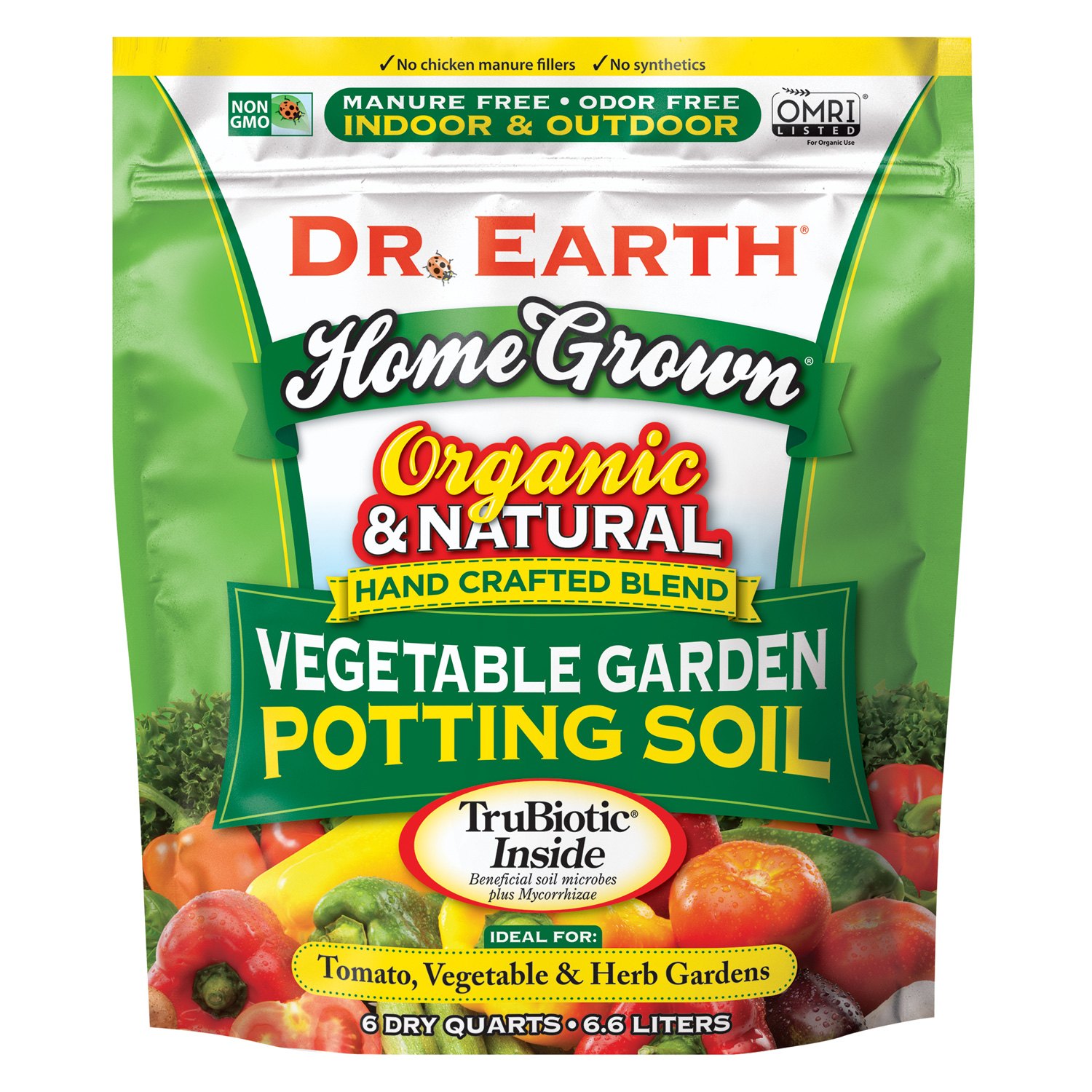 Dr. EarthÂ® 825 Organic & Natural Home Grownâ„¢ Vegetable Garden Potting