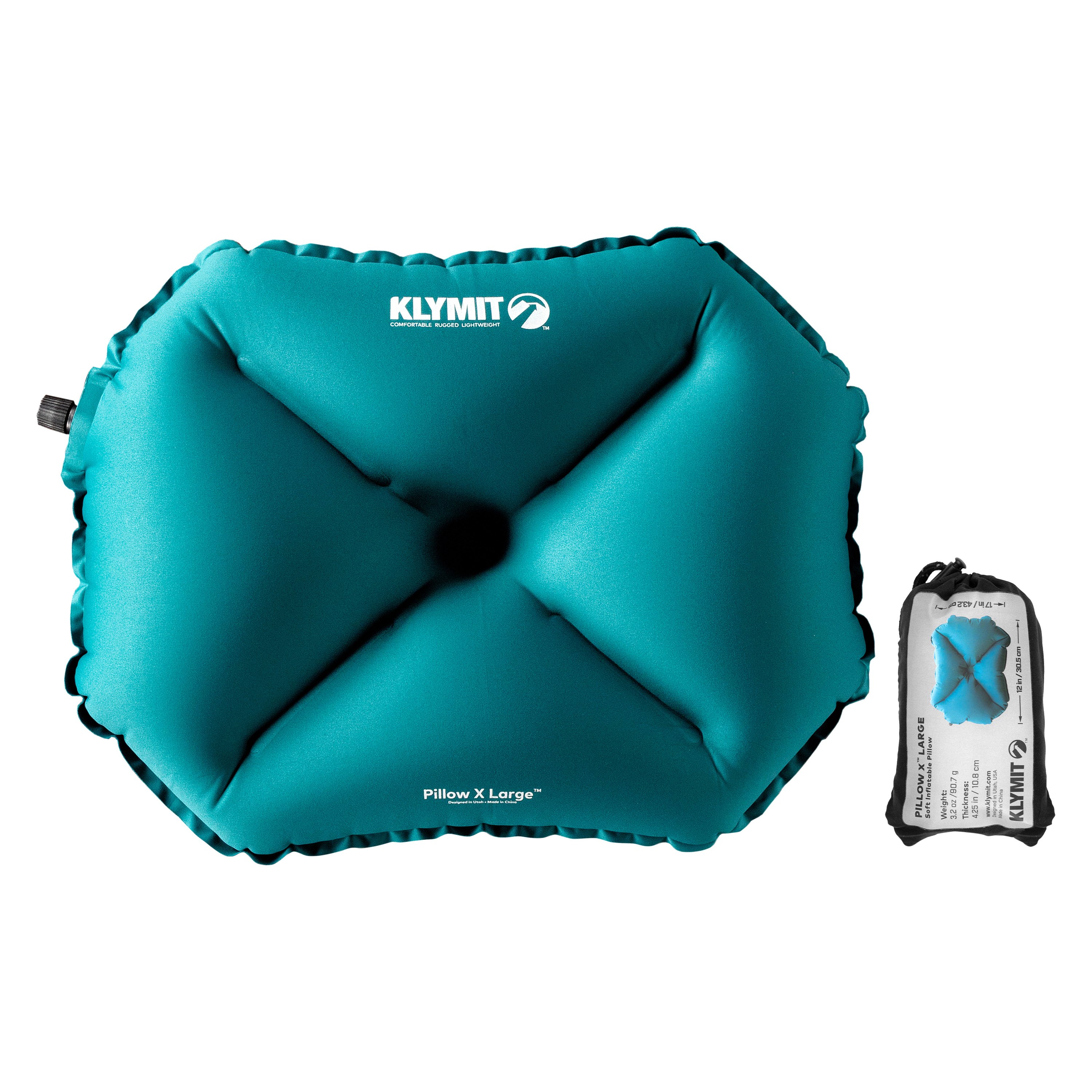 Klymit® 12PLTL01D Pillow X™ Large Teal Pillow