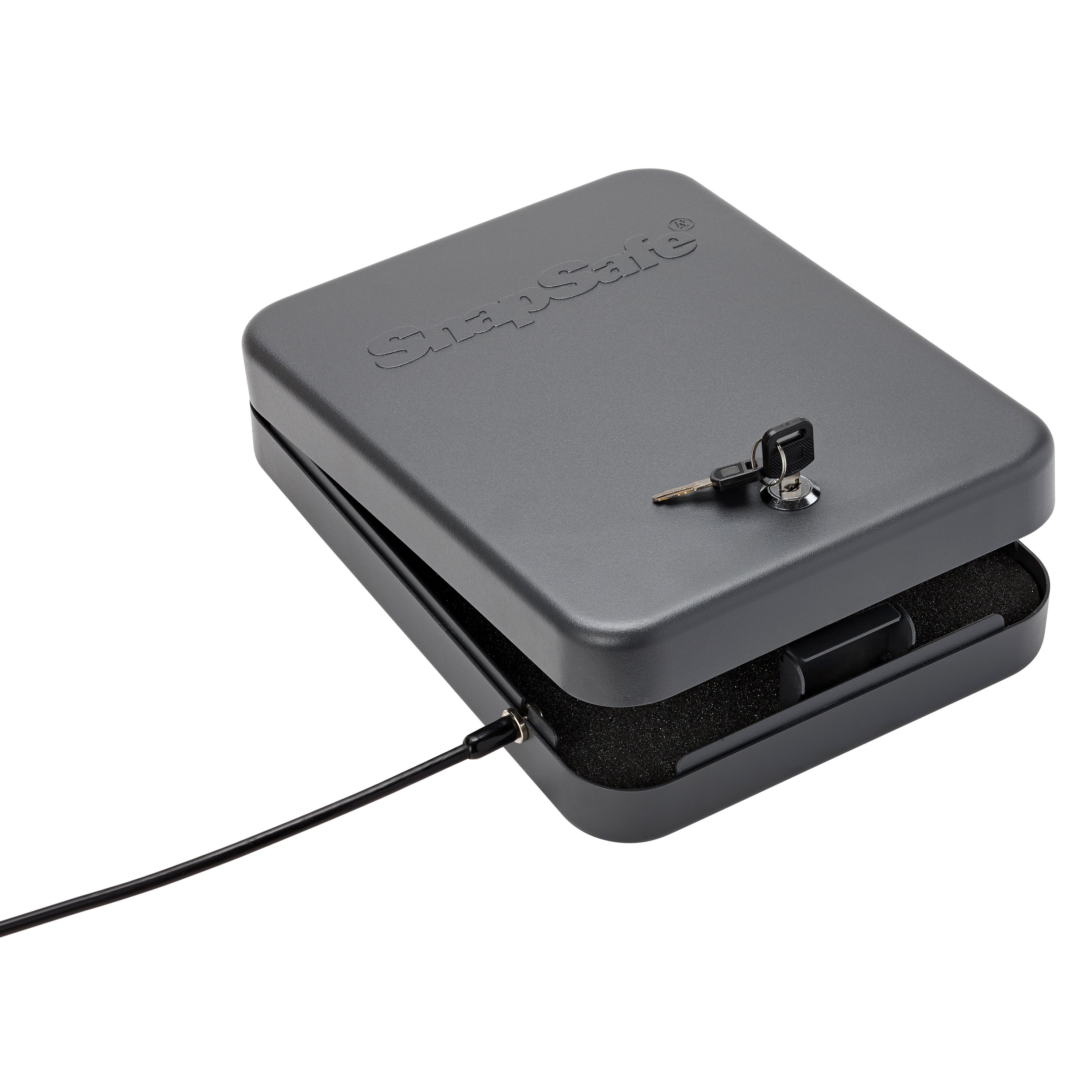 SnapSafe® 75220 11.5" x 8.5" x 2.5" Black Steel Key Lock Pistol Safe