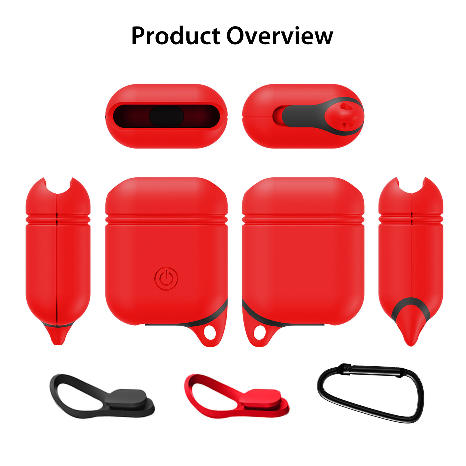 Strap Holder & Silicone Case Cover For Apple Airpod Air Pod Accessories