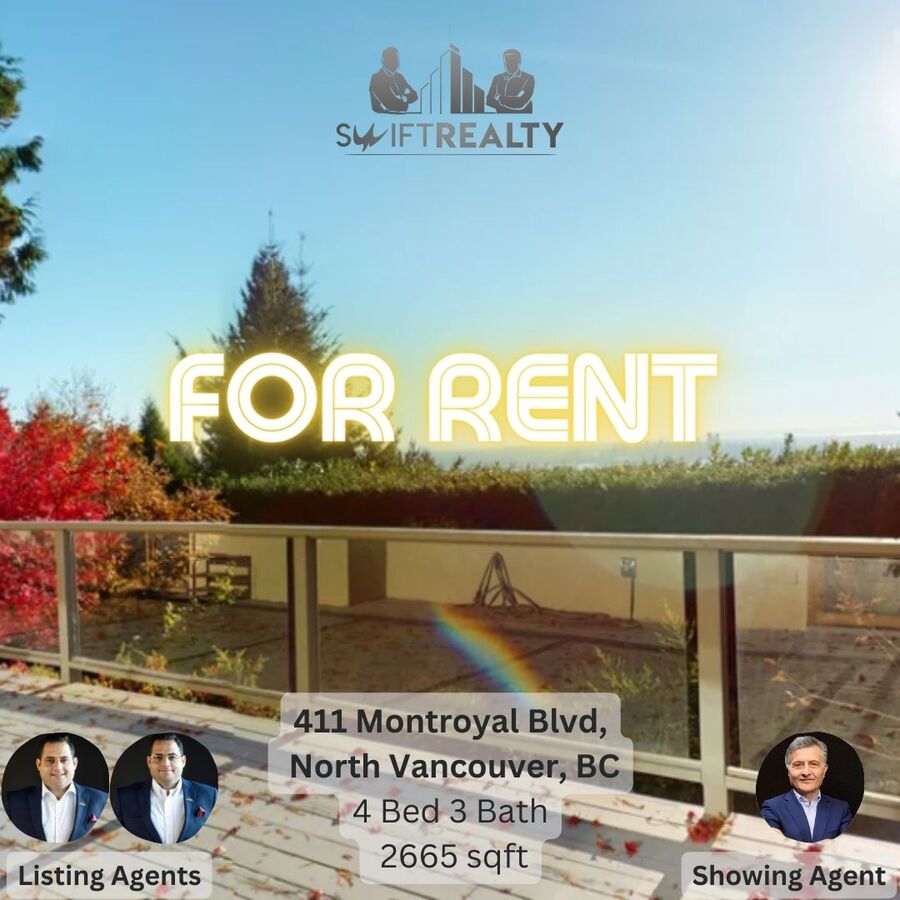 4 Bed 3 Bath House + Panoramic Views! Apartments North Vancouver, BC