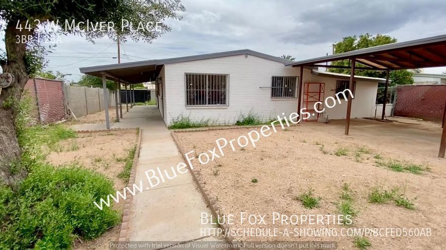 443 W Mciver Pl Tucson, AZ House for Rent Rentable