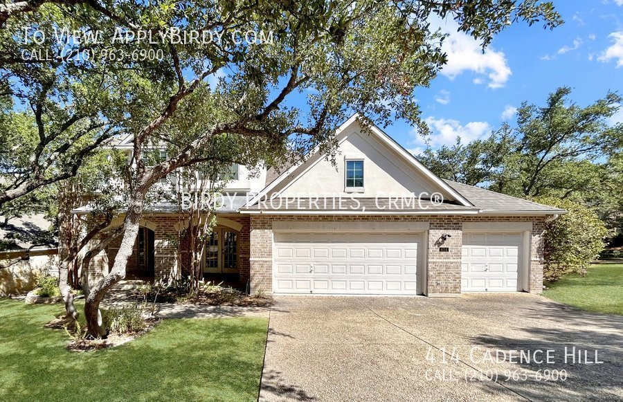 414 Cadence Hl San Antonio, TX House for Rent Rentable