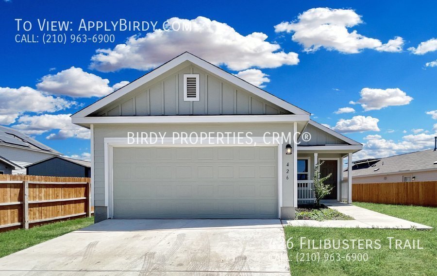 426 Filibusters Trl San Antonio, TX House for Rent Rentable