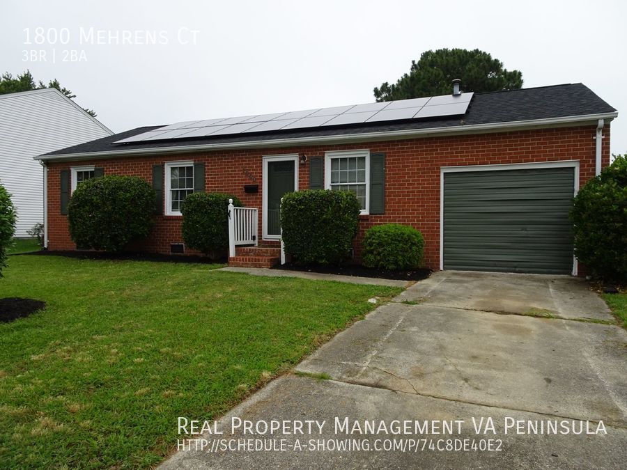 1800 Mehrens Ct Hampton, VA House for Rent Rentable