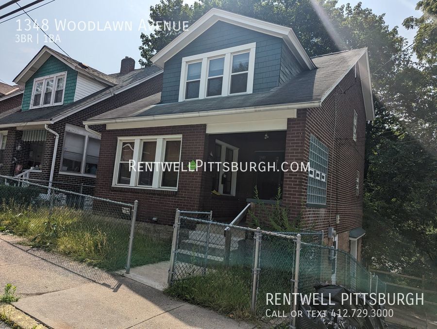 1348 Woodlawn Ave Pittsburgh, PA House for Rent Rentable