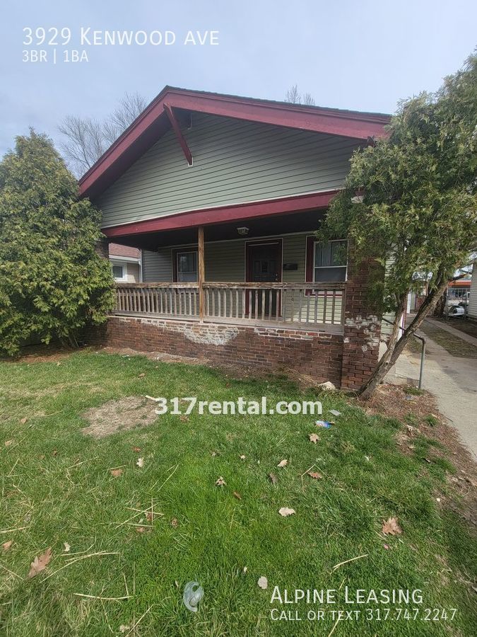 3929 Kenwood Ave Indianapolis, IN House for Rent Rentable