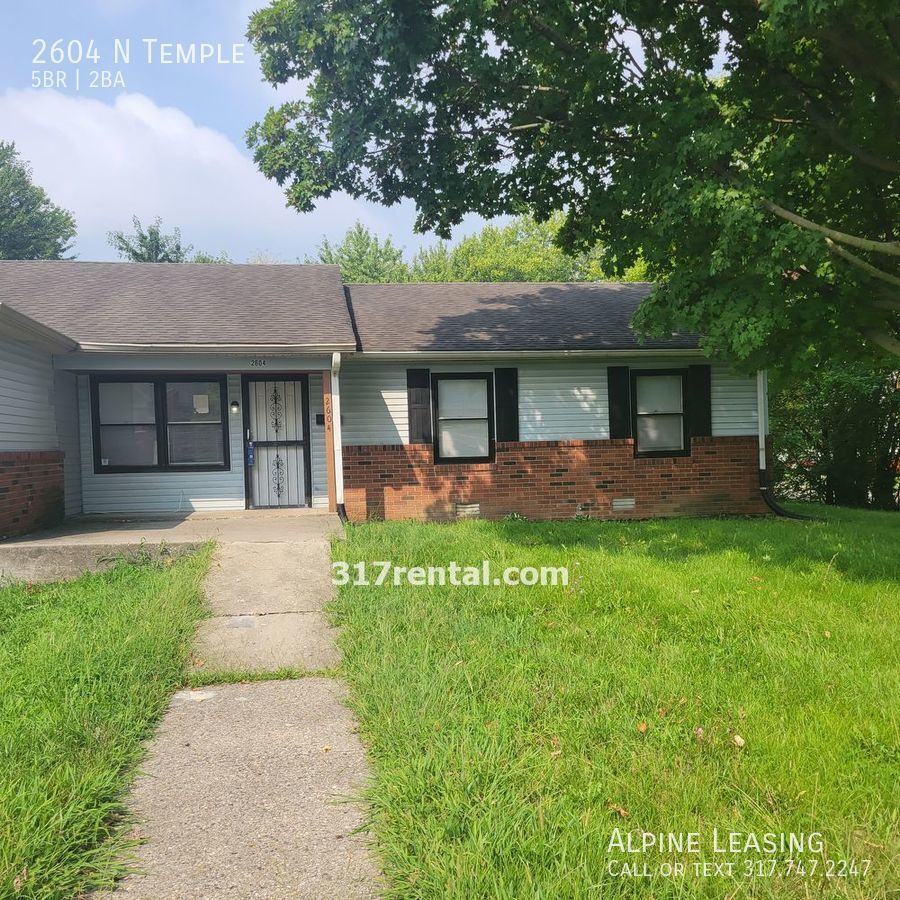 2604 N Temple Indianapolis, IN House for Rent Rentable