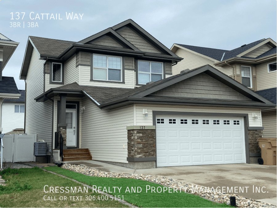 137 Cattail Way Regina, SK House for Rent Rentable
