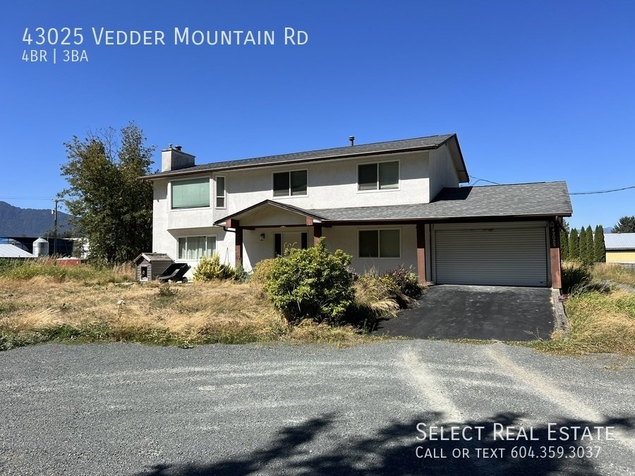 43025 Vedder Mountain Rd Chilliwack, BC House for Rent
